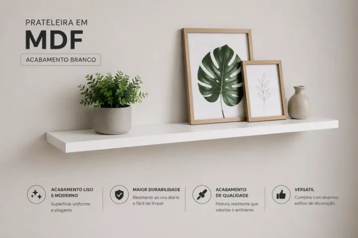 Prateleiras e Nichos Decorativos MDF e Pinus - Foto 3