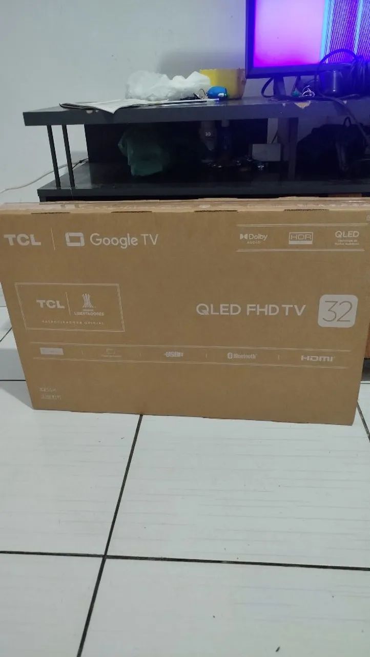 Smart TV TCL QLED full HD 32" Polegadas com Google Tv, Dolby Áudio e Wi-fi - 32S5K