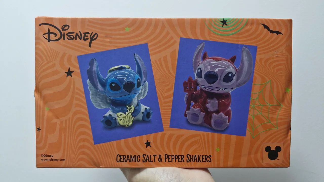 Saleiro e Pimenteiro Stitch e Angel Halloween Disney - Foto 3