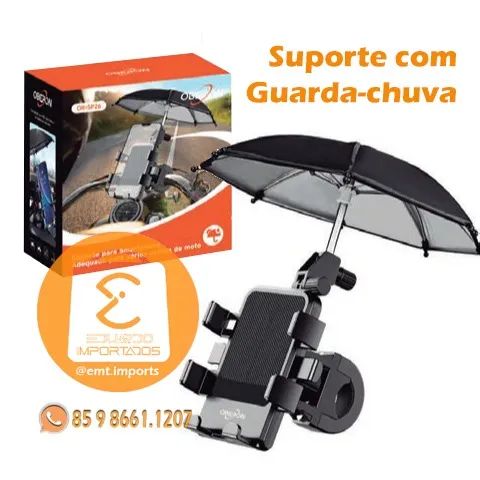 Suporte Moto para Celular Proteção Guarda-chuva OBERON OR-SP26