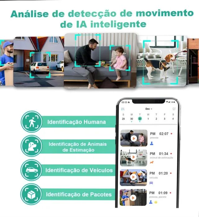 Câmera Wi-fi a Bateria Interna Externa  - Foto 5