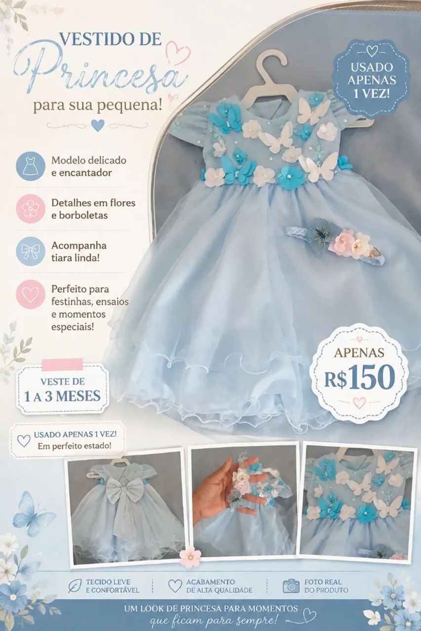 Vestido de festa infantil