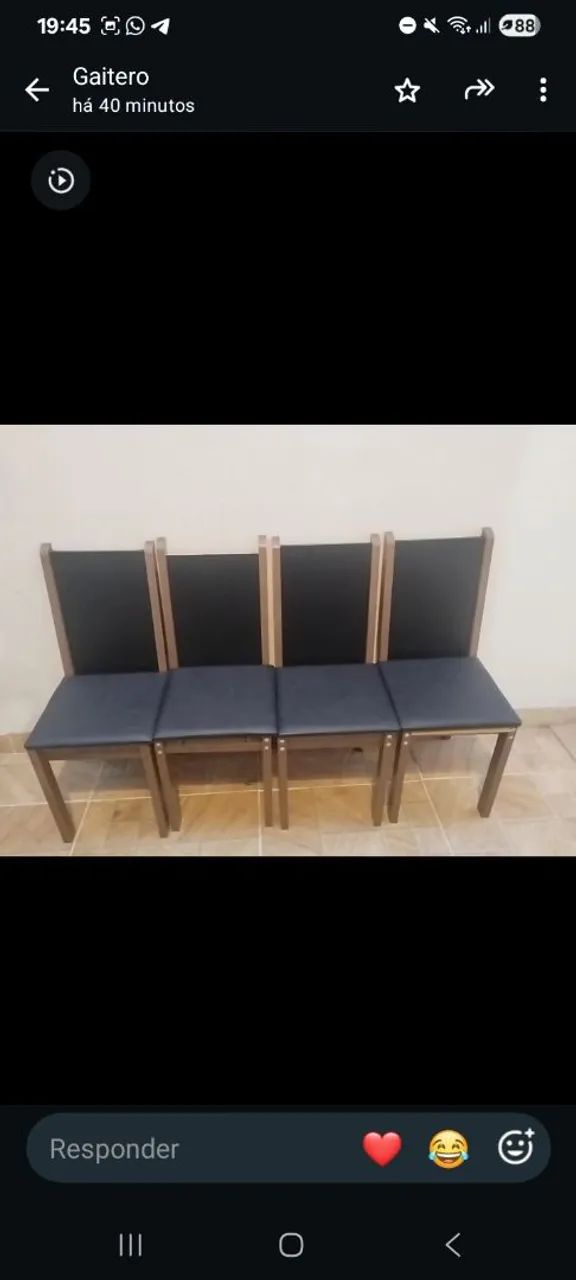 Mesa e 4 cadeias novo, sem uso - Foto 4