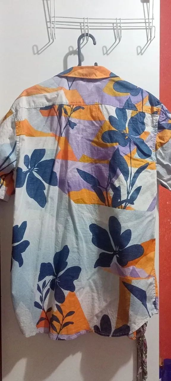 camisa florida billabong tamanho m - Foto 3