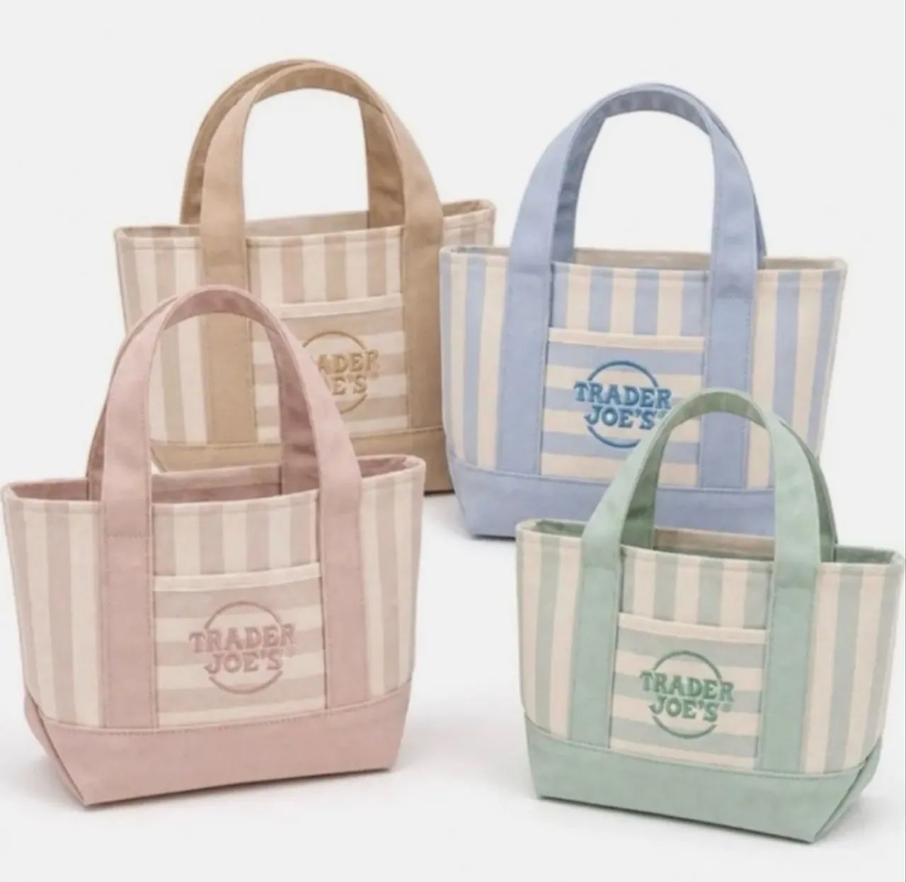 Bolsa Tote Trader Joe?s Listrada - Nova com Etiqueta - Foto 2