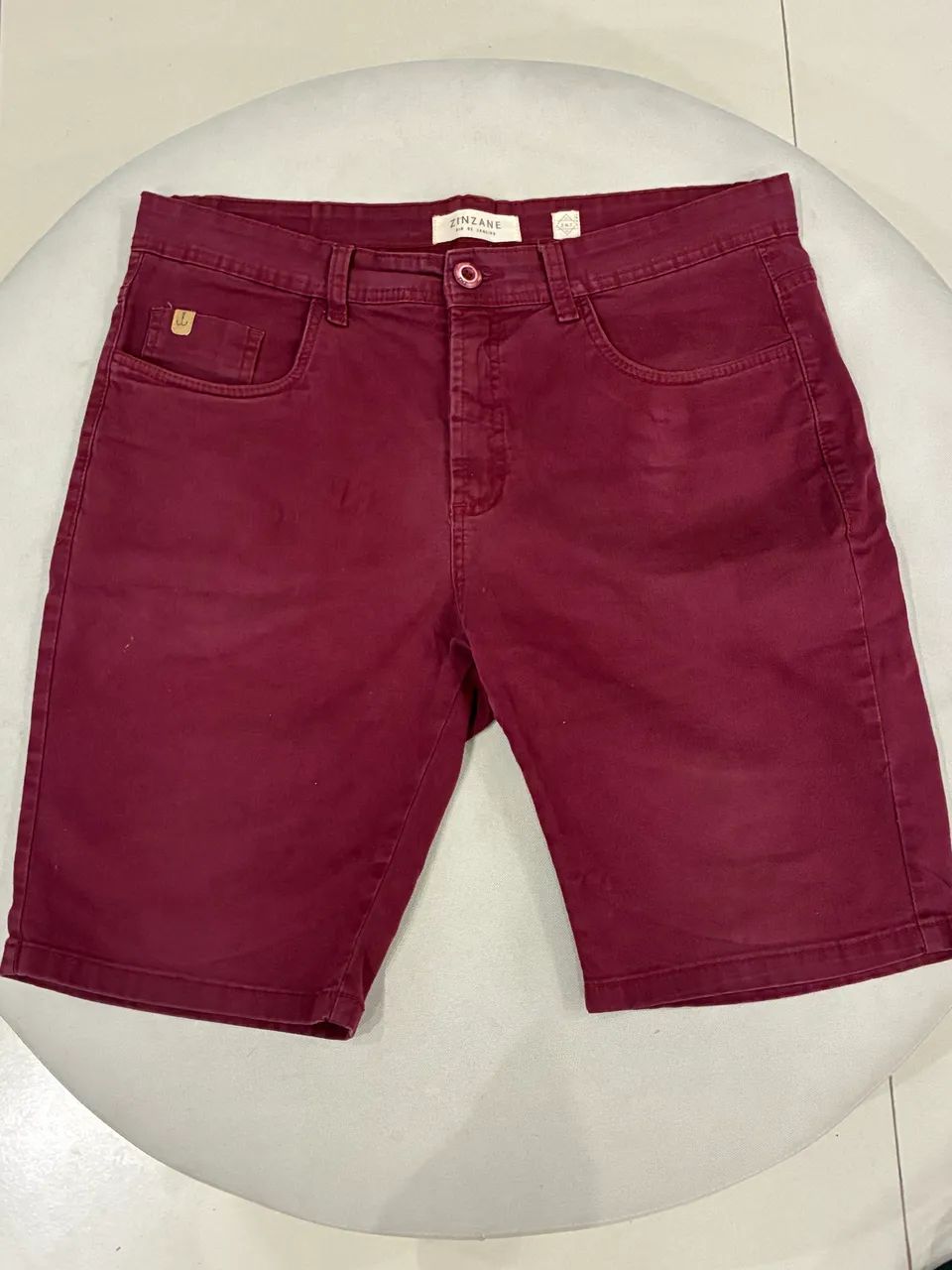 Bermuda Zinzane 44 slim - vinho 