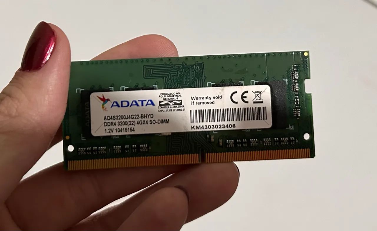 4GB Memória Ram DDR4 3200Mhz - Notebook