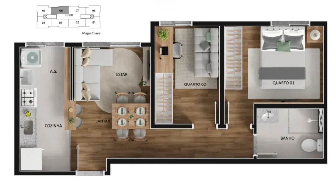 PLANTA 43m²