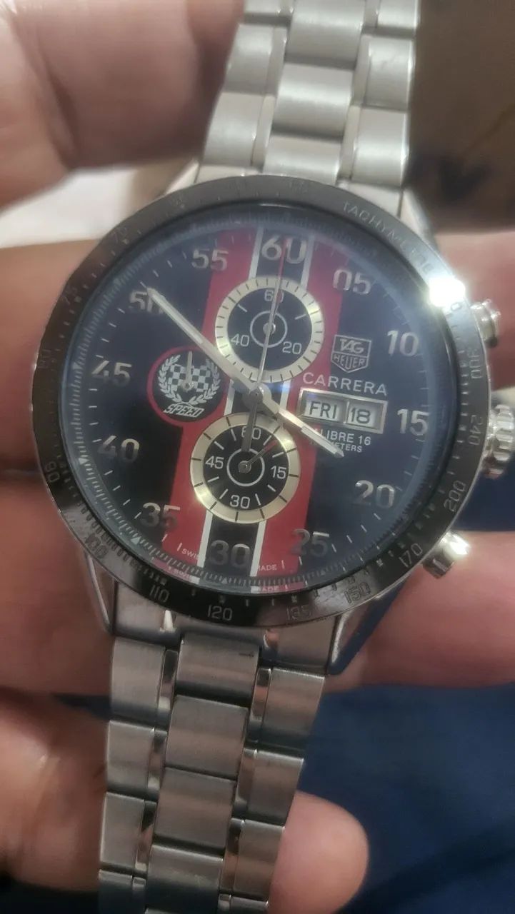 Lindo e estiloso relógio TAG Heuer cronógrafo 1° linha de qualidade  - Foto 3