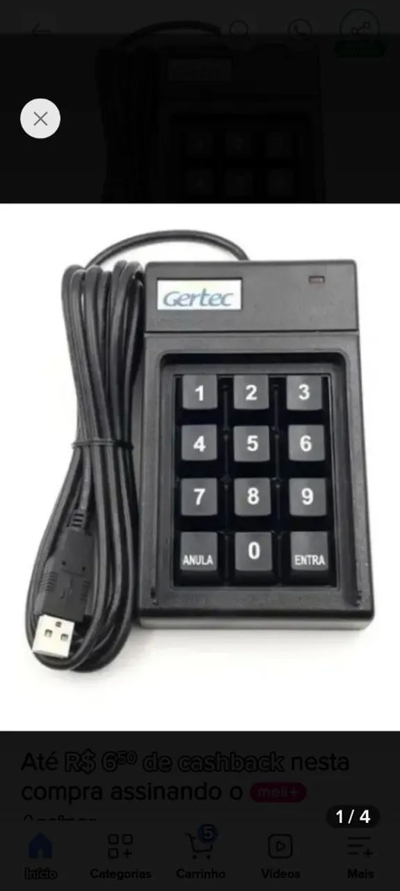 Gertec Pin Fone USB 