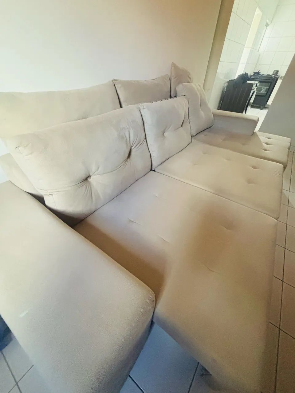 Sofá Modular Bege 2,80m - Ótimo Estado - - Foto 2