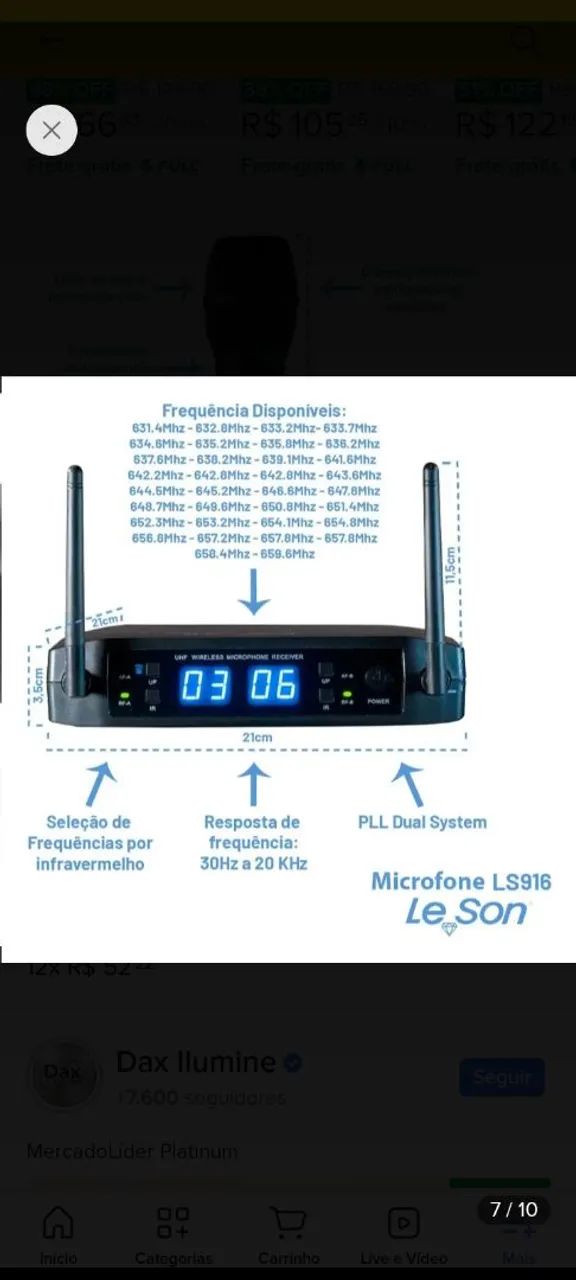 Microfone sem fio - Foto 2