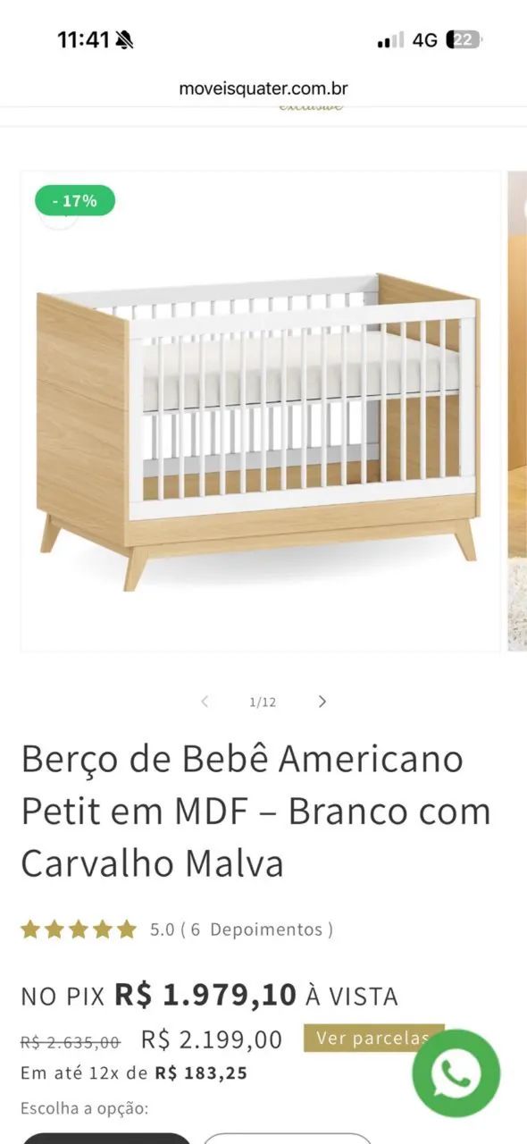 Berço infantil madeira - Foto 3
