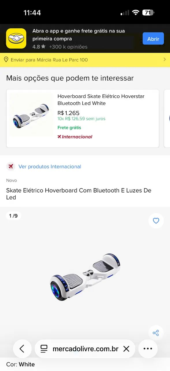 Hoverboard com led e Bluetooth   - Foto 4