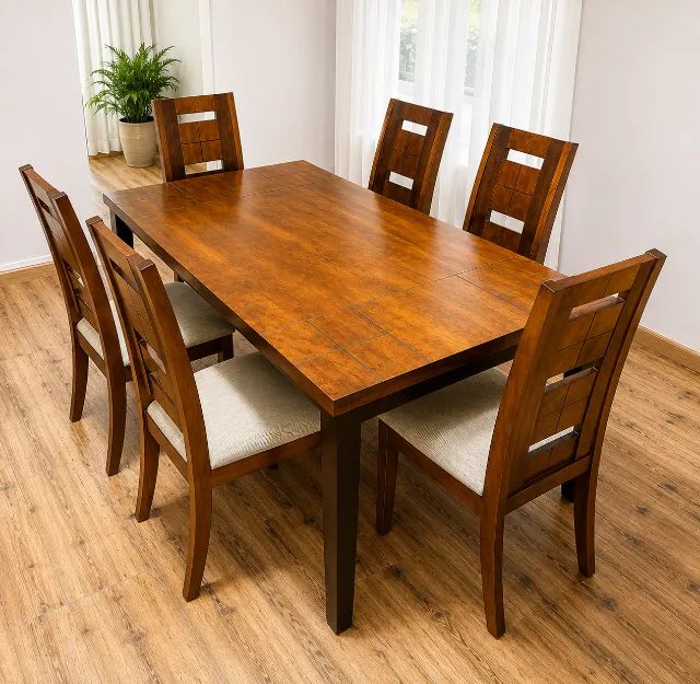 MESA DE JANTAR EM MADEIRA 