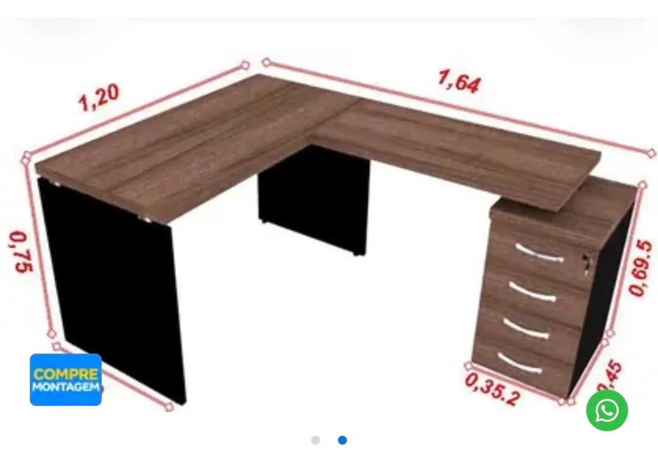 Conjunto de mesa para escritório  - Foto 2