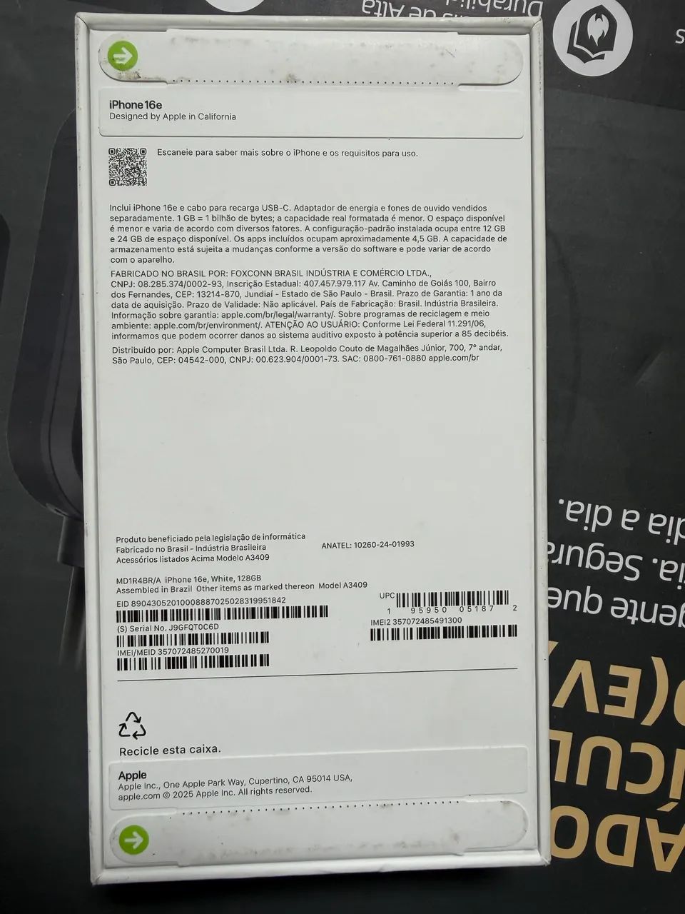 iPhone 16e 128 gigas lacrado  - Foto 2