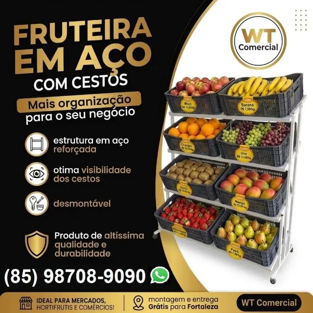 expositor de frutas e verduras