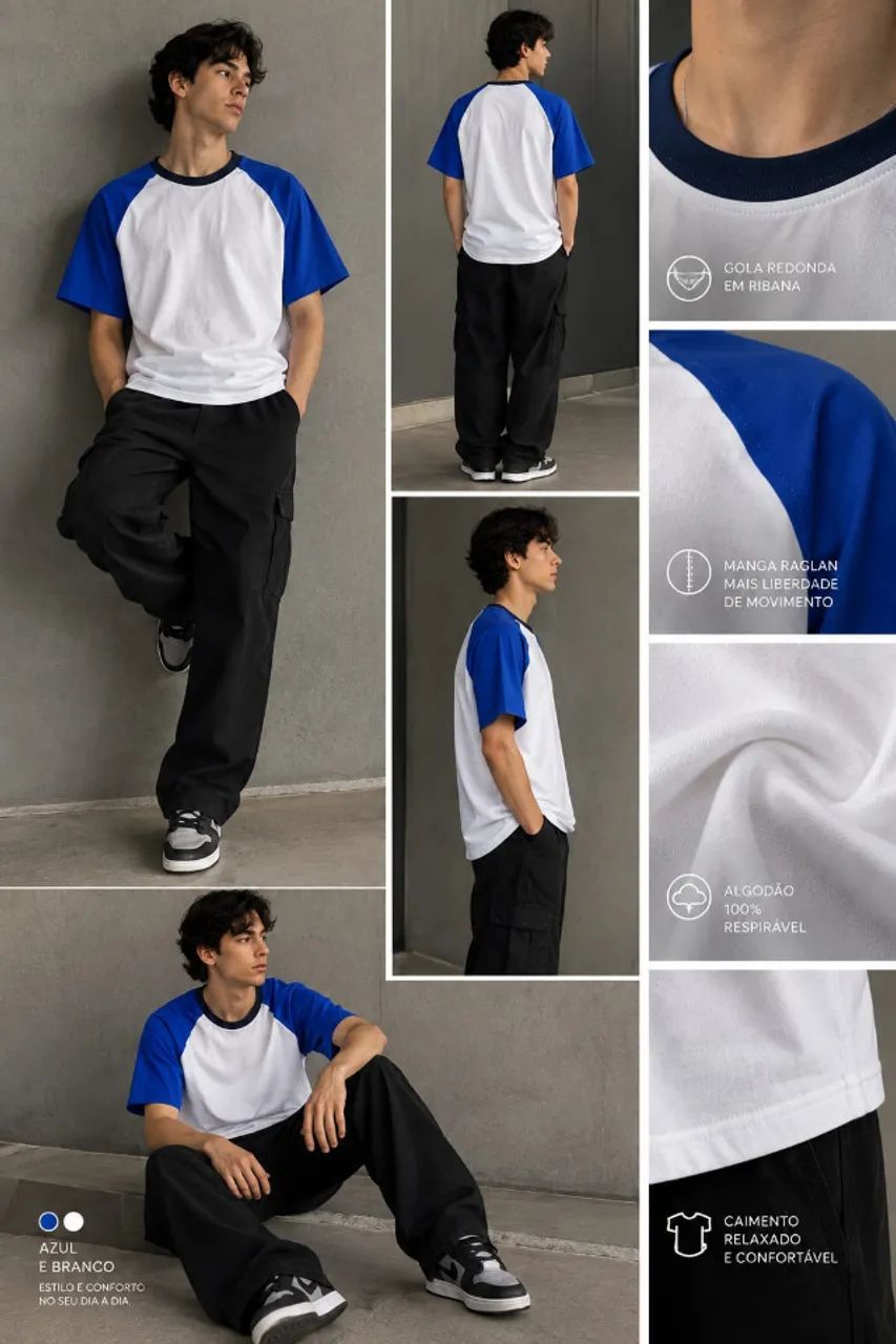 kit 4 camisetas - Foto 3