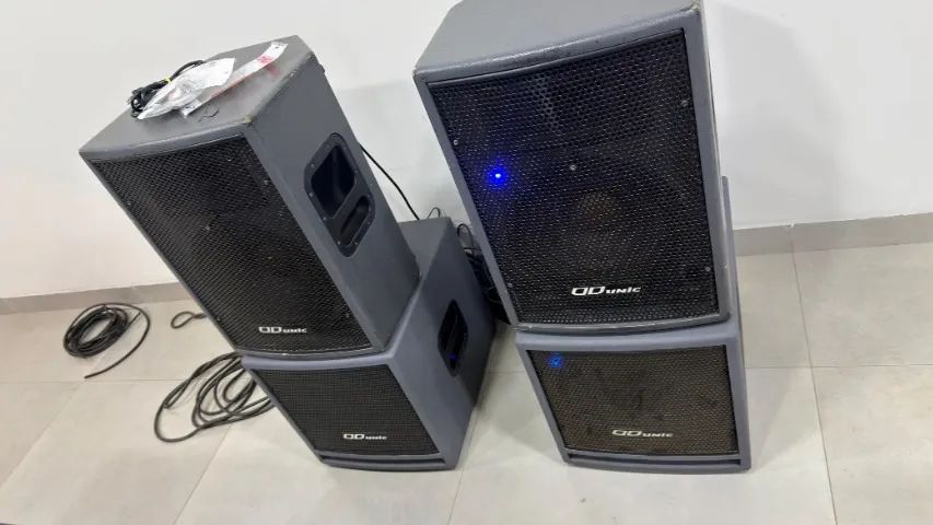 Par de sub e par de altas ativo/passivo UNIC 12 polegadas - Foto 5