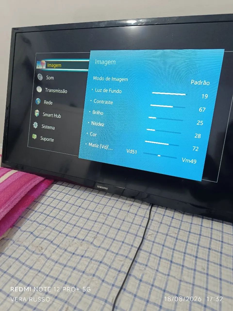 Tv Samsung Smart 32 com controle  - Foto 2