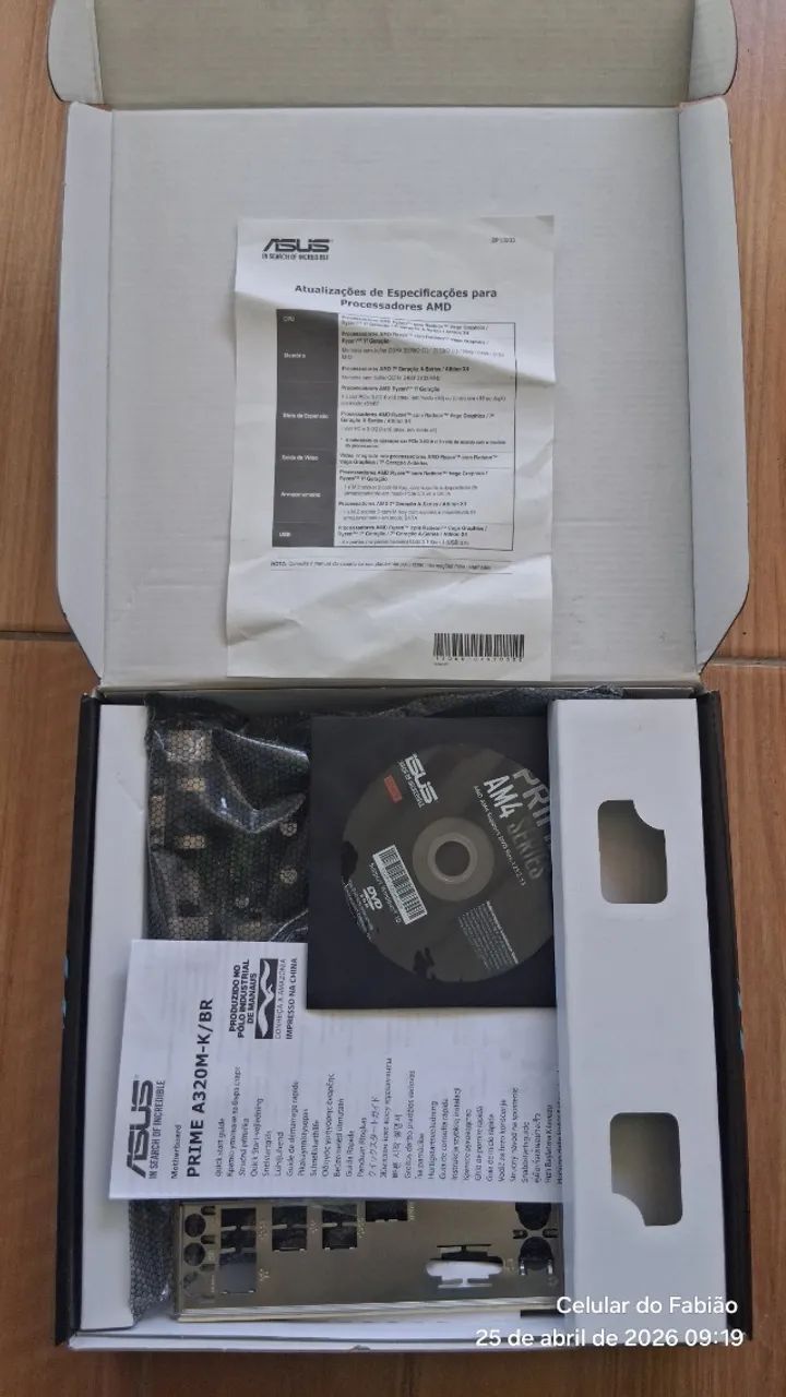 Placa Mae Asus Prime A320M-K/BR DDR4 Socket AM4 Chipset AMD A320 - Foto 3
