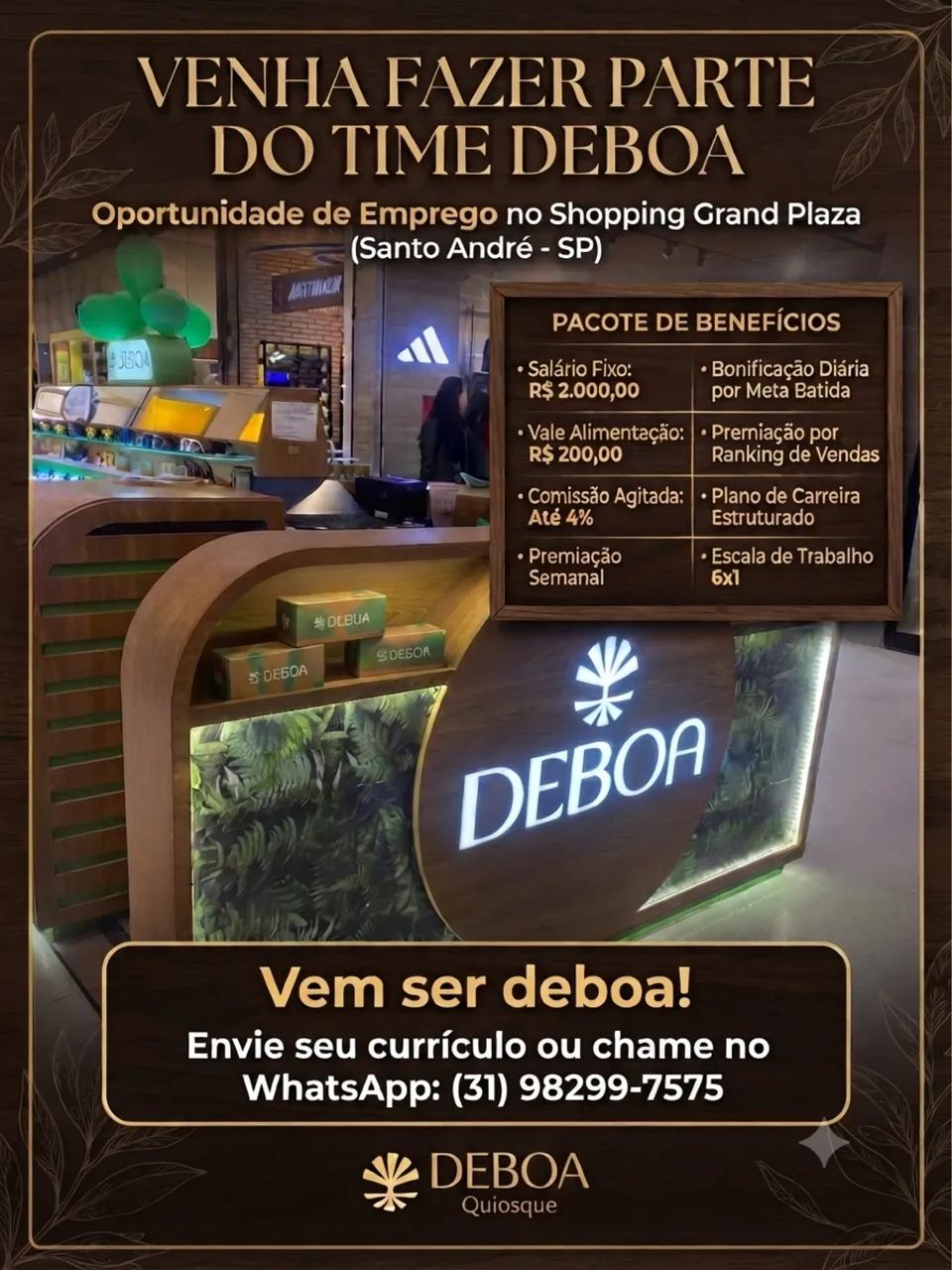 Vaga para Vendedor(a)