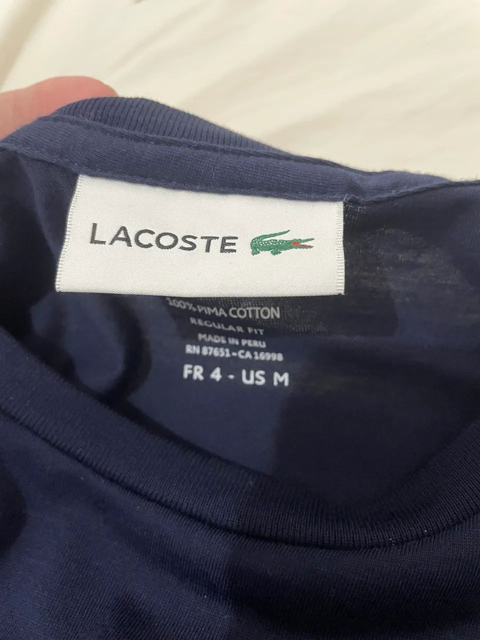 [ORIGINAL] camiseta lacoste regular fit azul