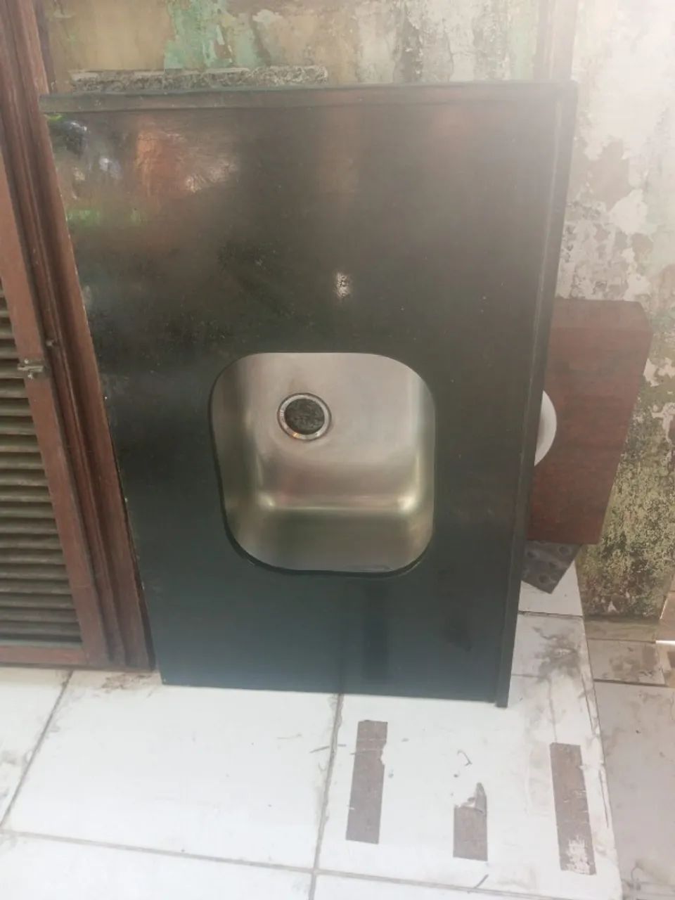 Pia de cozinha de granito e cuba inox. Negociável! - Foto 2