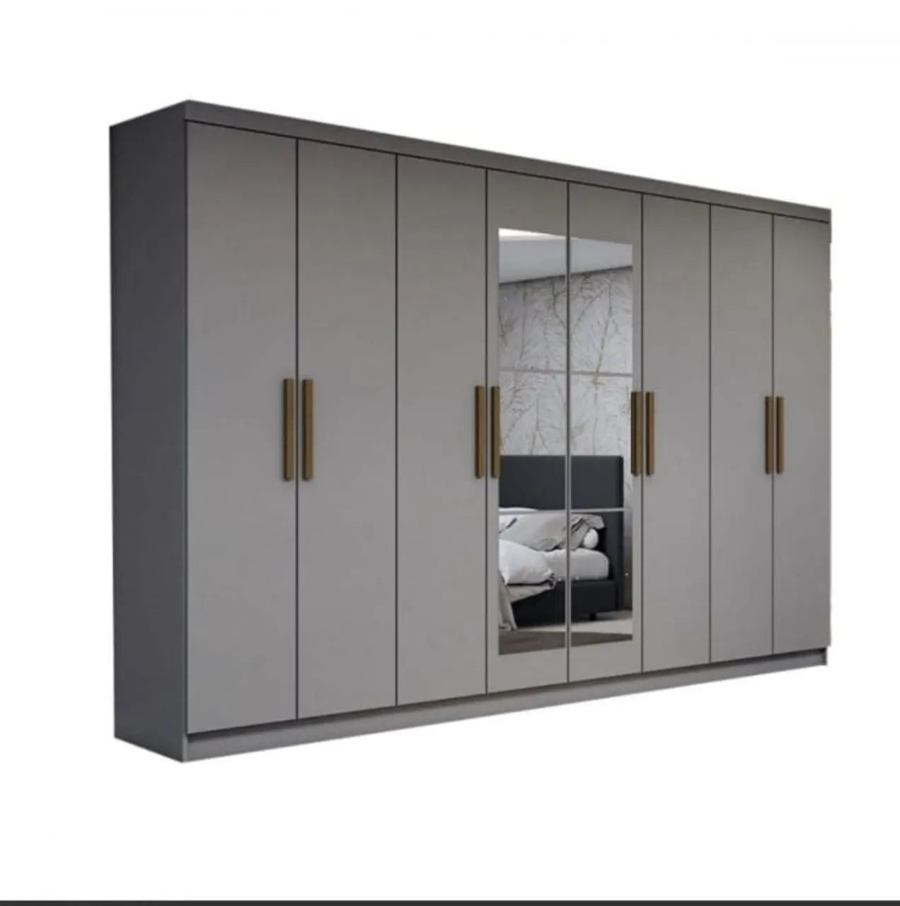 Guarda-roupa Casal 8 Portas com 4 Espelhos