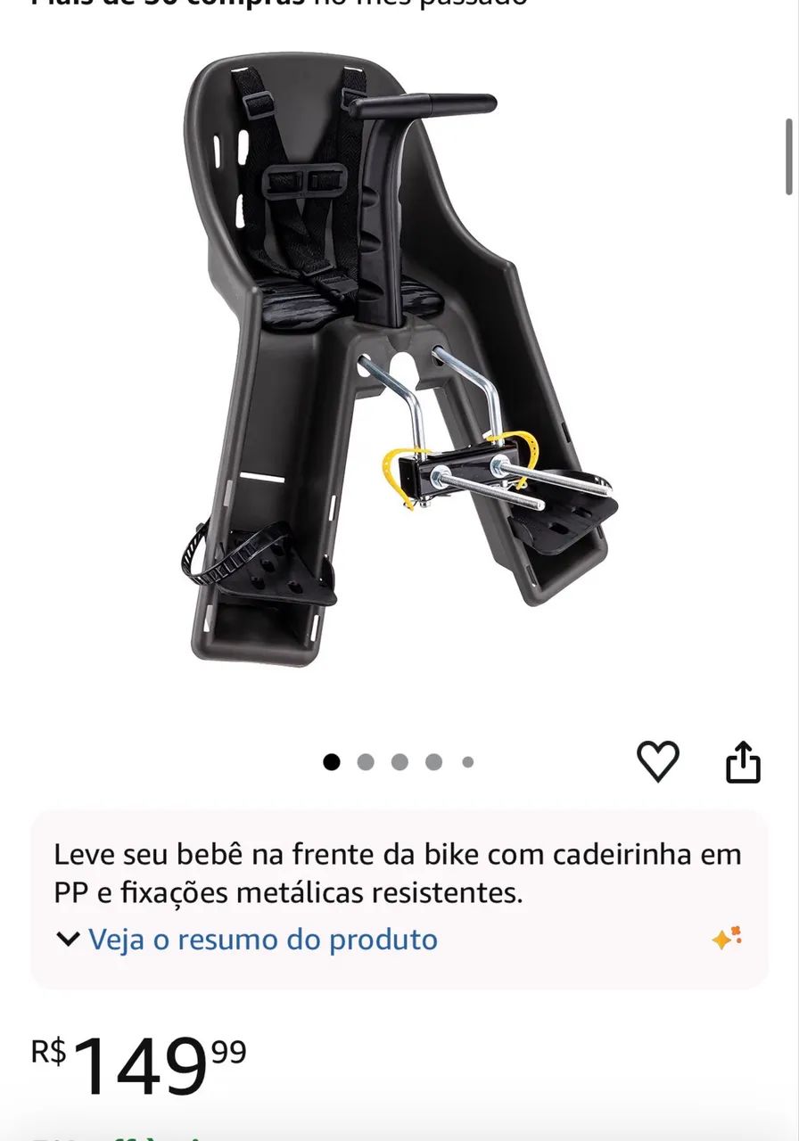 Suporte cadeirinha bicicleta