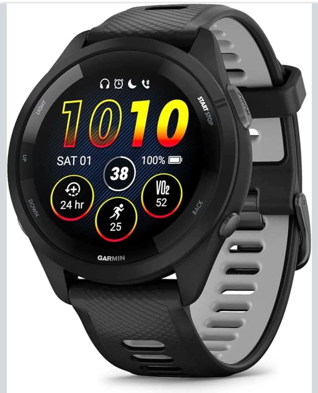 Garmin Relógio Forerunner 265 Music Preto com Cinza 46mm