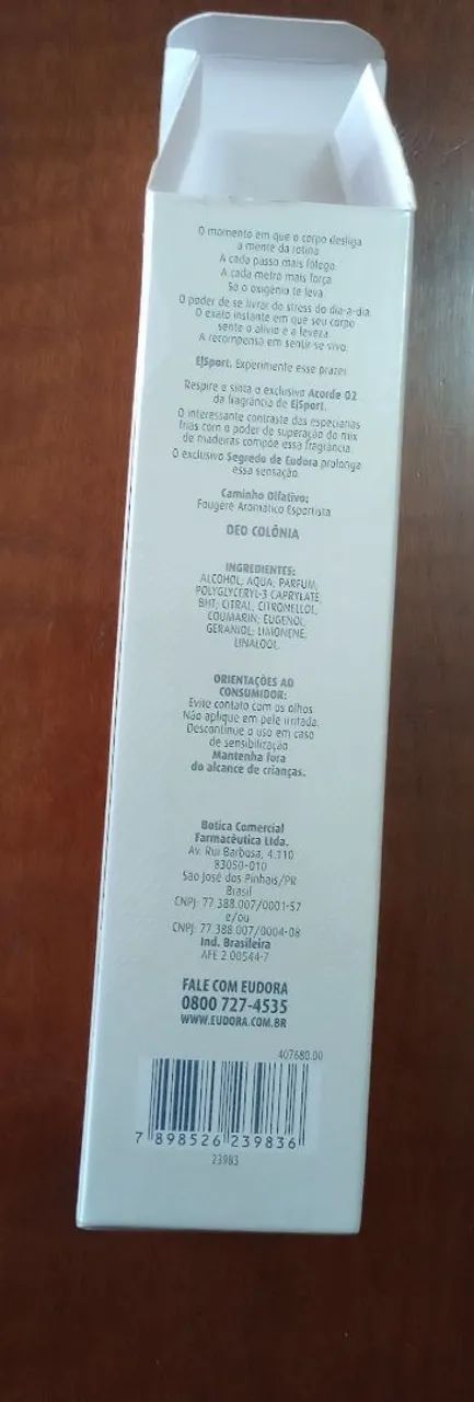Perfume Eudora Esporte 100 ml / Raro  - Foto 4