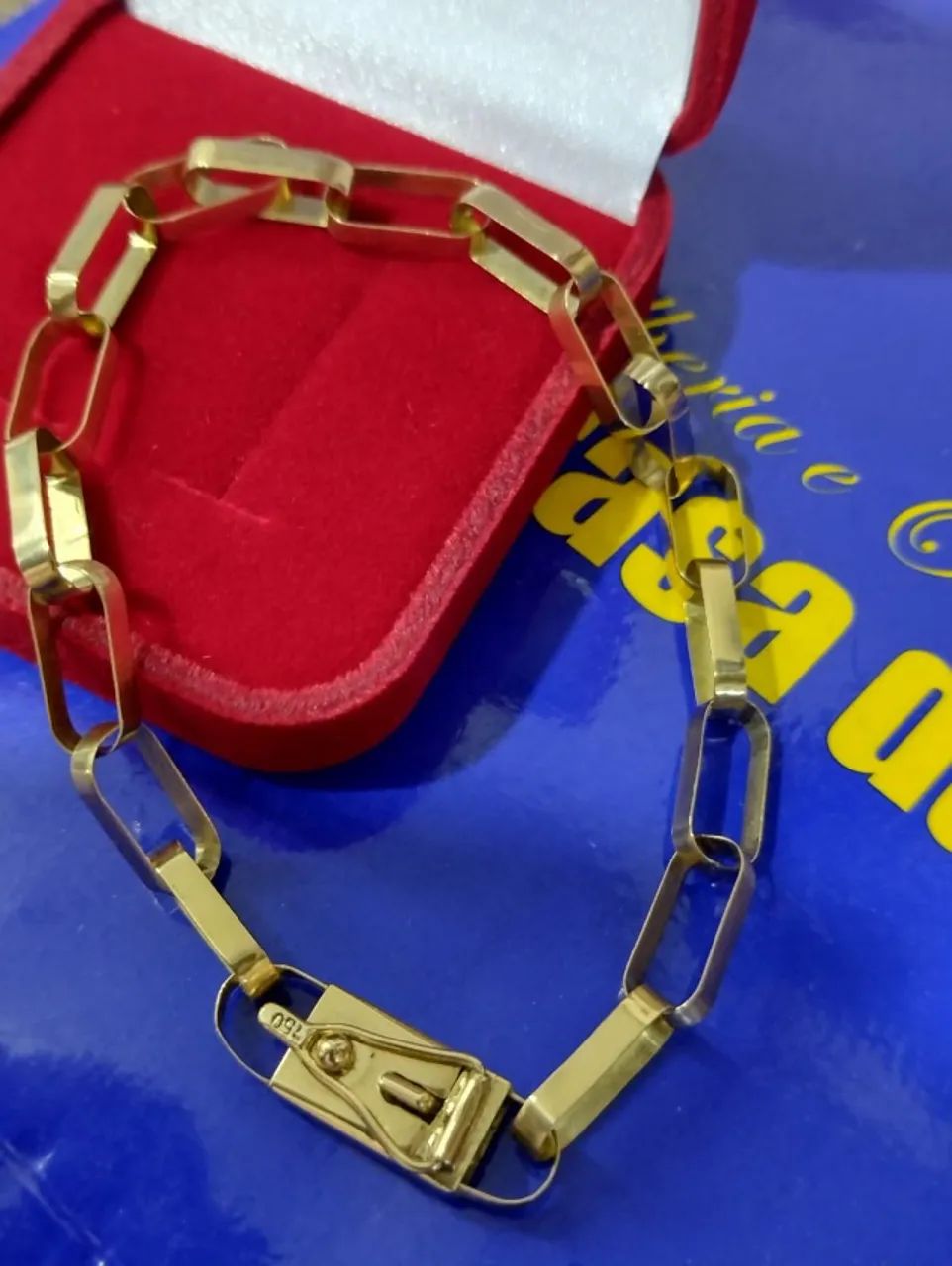 Pulseira Ouro 18 kilates Maciço 8 Gramas Maciça - Foto 3