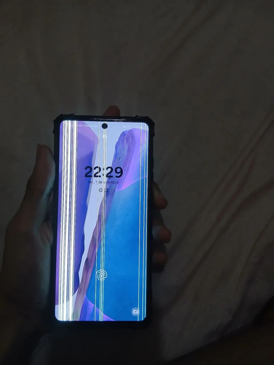 Celular Samsung note 20 5g tela com linhas - Foto 2