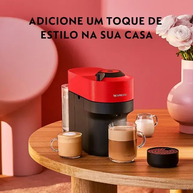Máquina de café Vertuo Pop Vemelha 110V - Nespresso - Foto 5