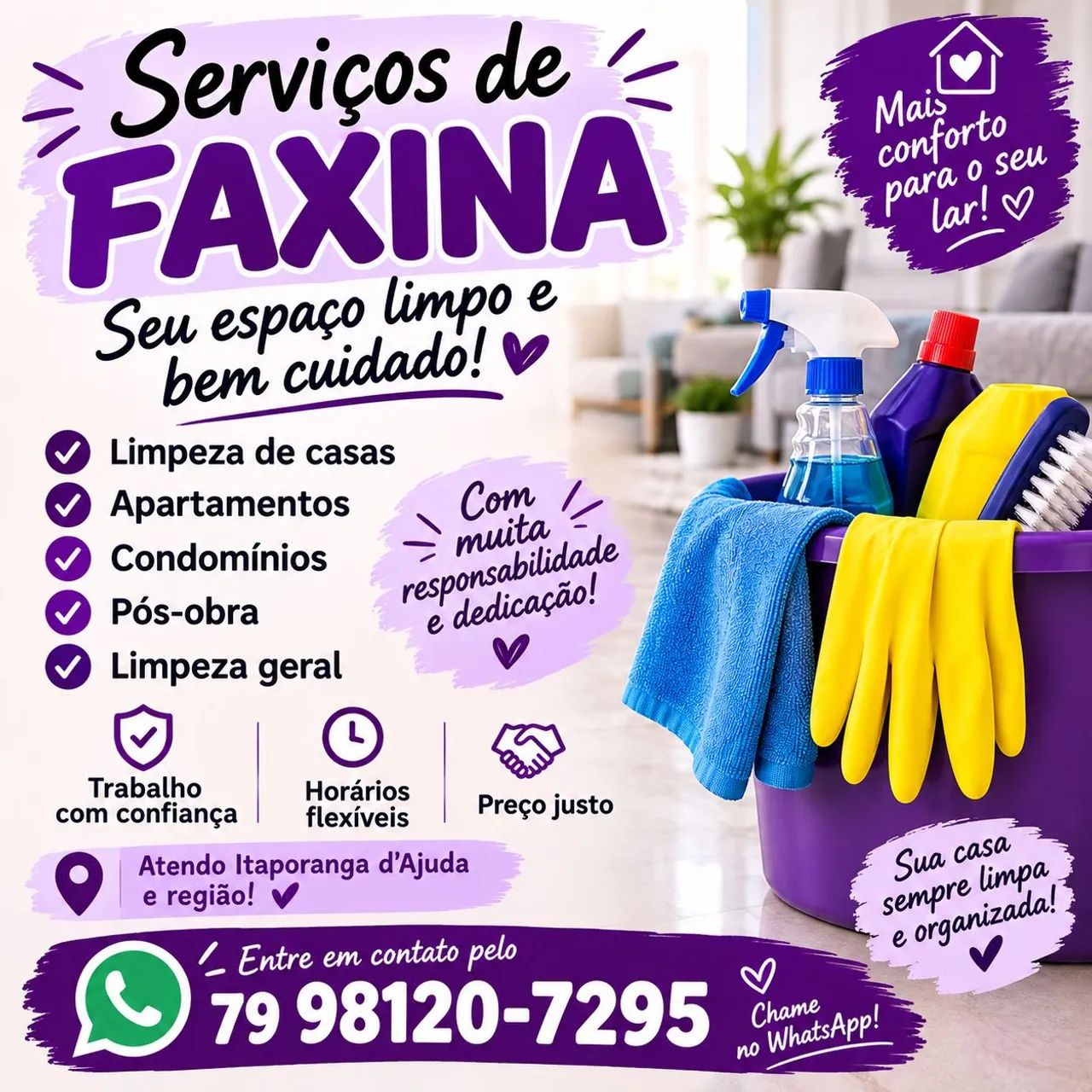 Diária/faxina 