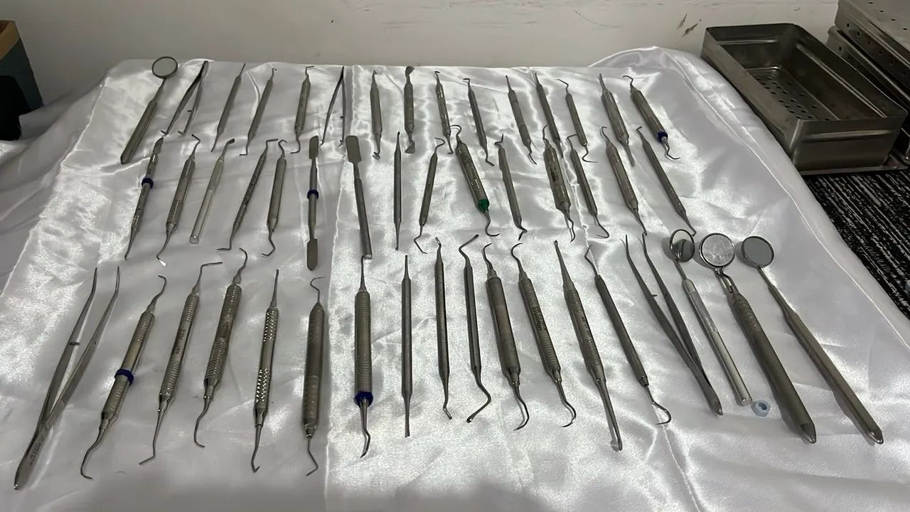 Kit Completo de Instrumentais em Aço Inox para Treino Laboratorial e Estudos