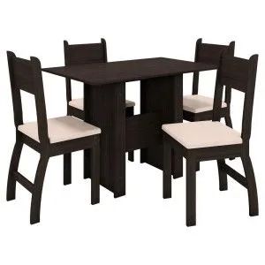 Mesa de jantar com 4 cadeiras poliman - Foto 2