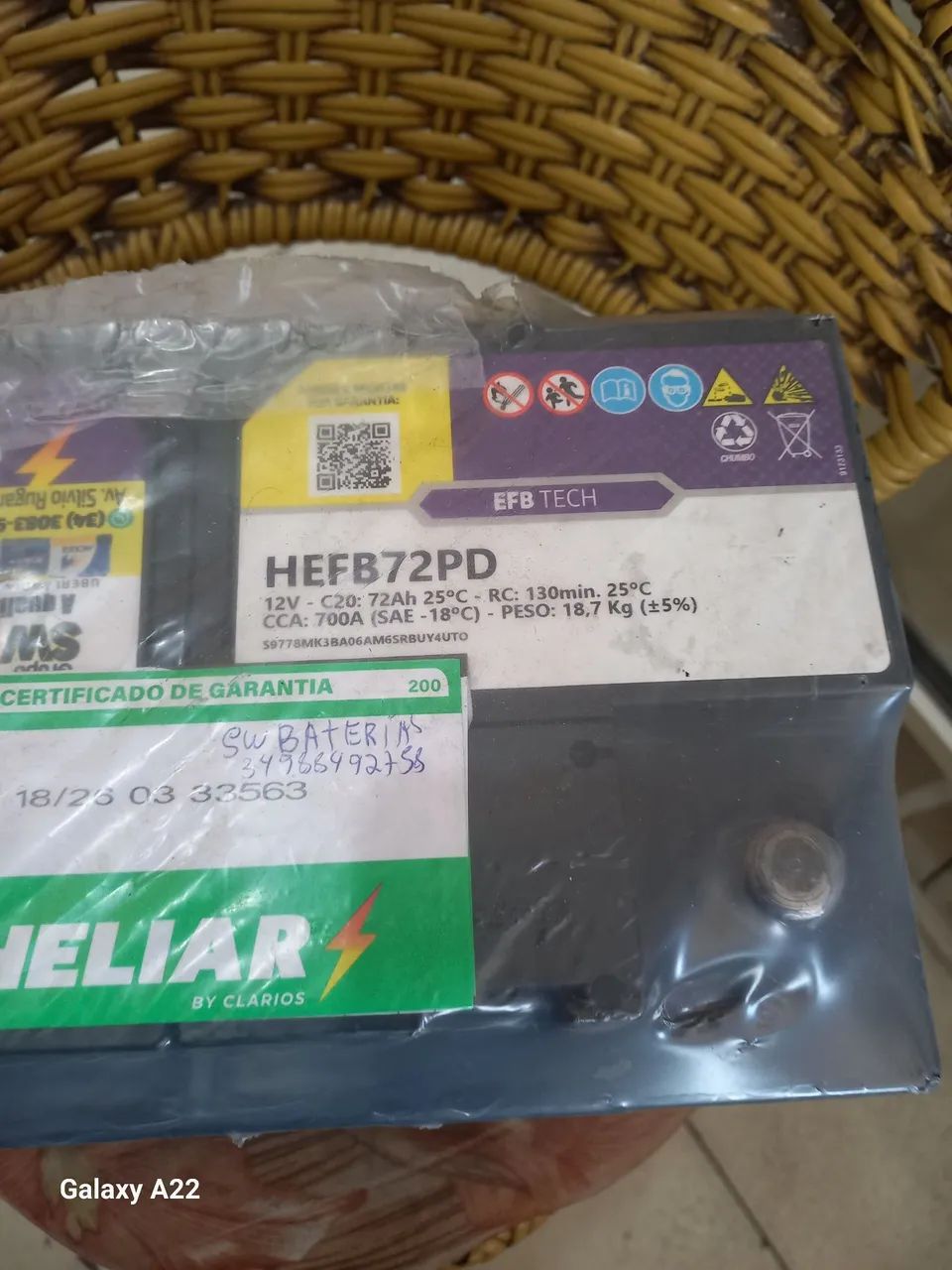 Bateria 72A Efb - Foto 2