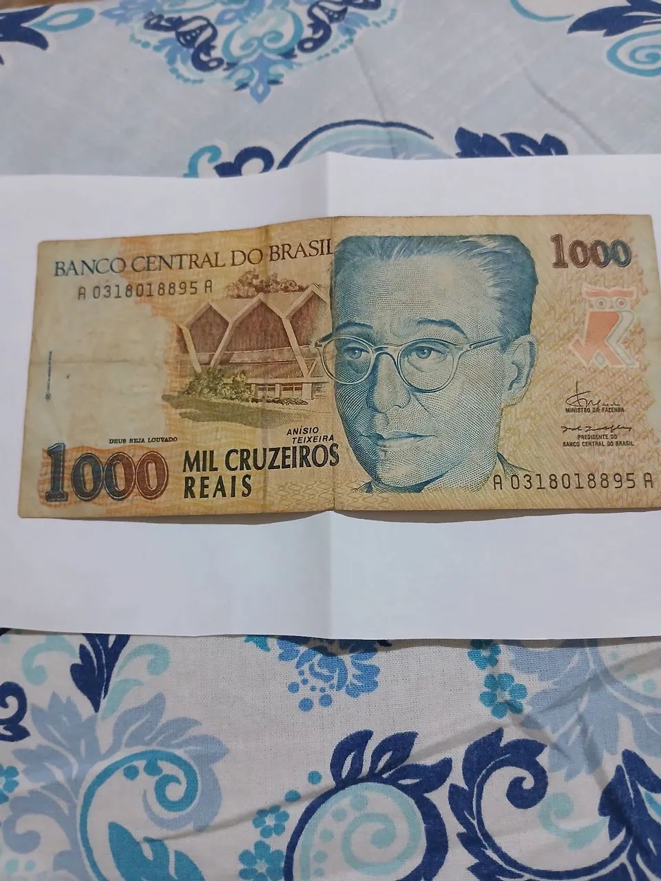 Cédula 1000 cruzeiros reais