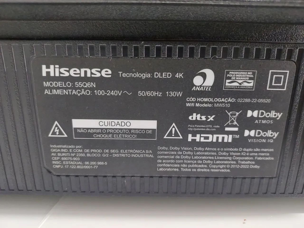 Vendo Televisão com a tela quebrada 55" HISENSE  - Foto 2