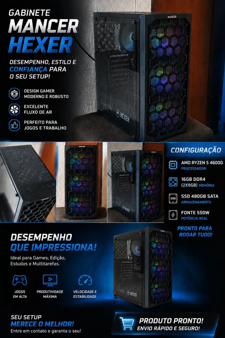 Computador completo pra gamer ou estudos  - Foto 3