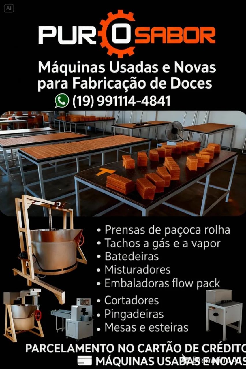 Maquinas para fabricação de Doces