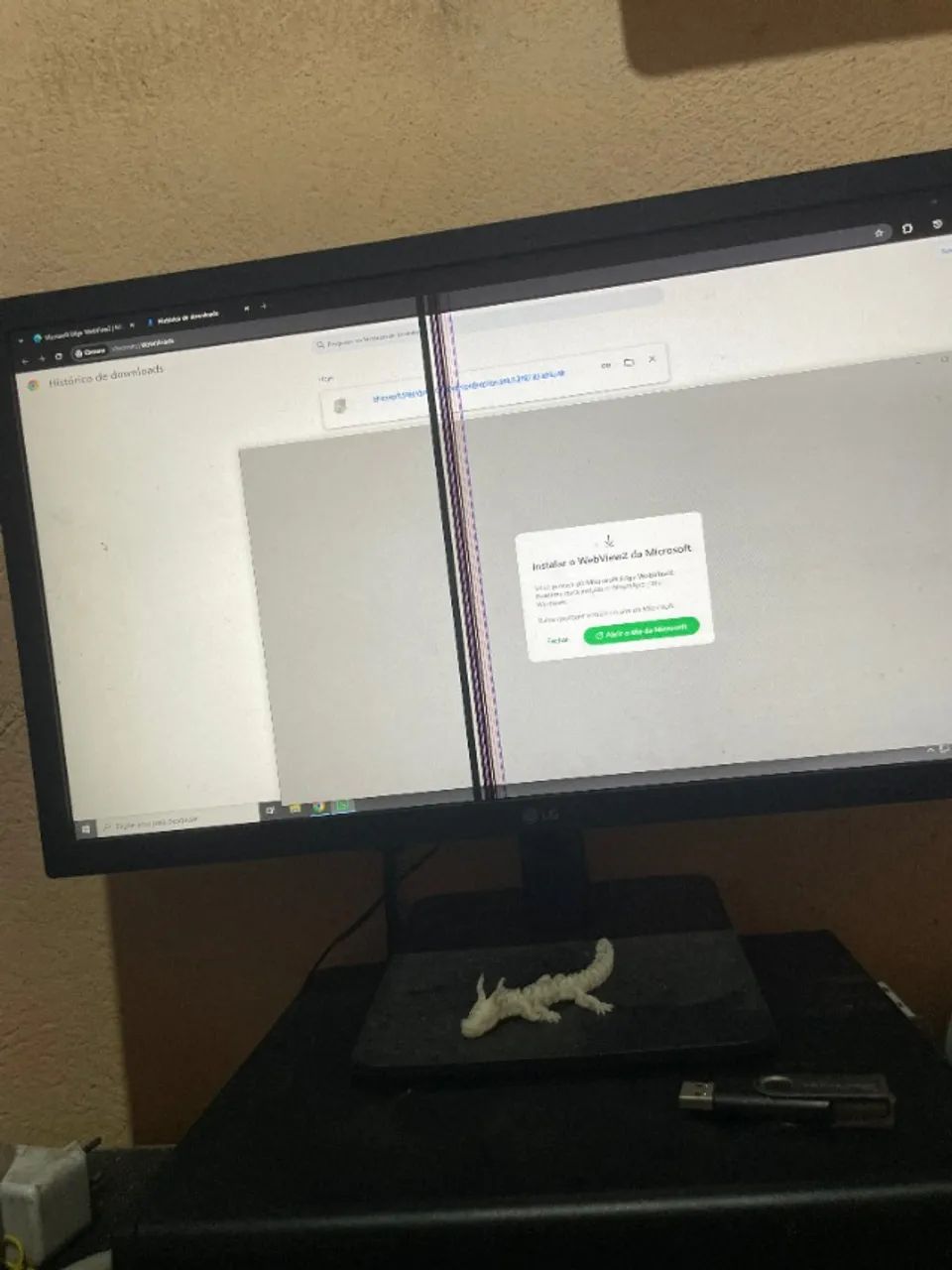 Monitor LG 21,5' Full HD 75hz (com listra vertical)