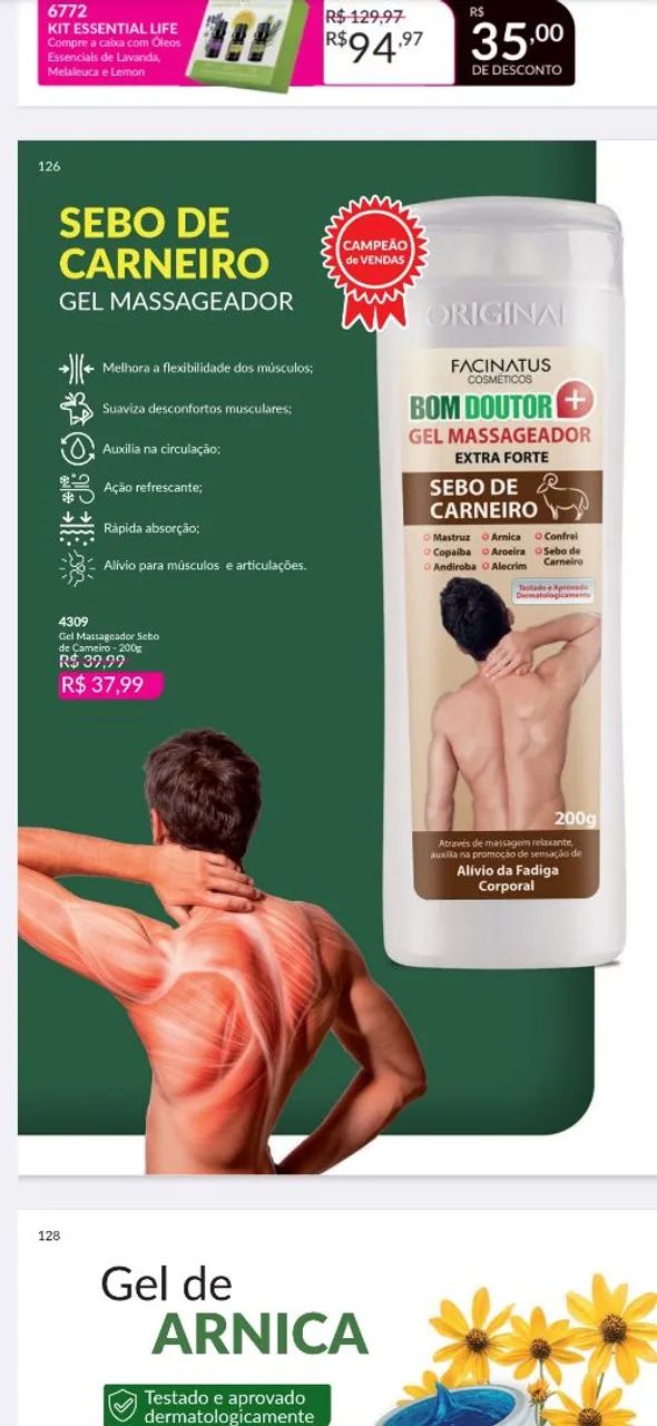 Gel massageador extra forte,  BOM DOUTOR.   - Foto 2