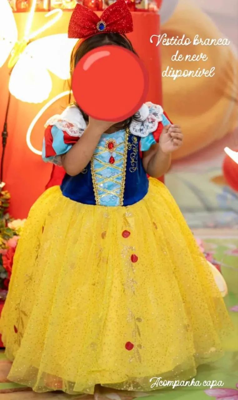 Vestido Branca de neve 2 anos 