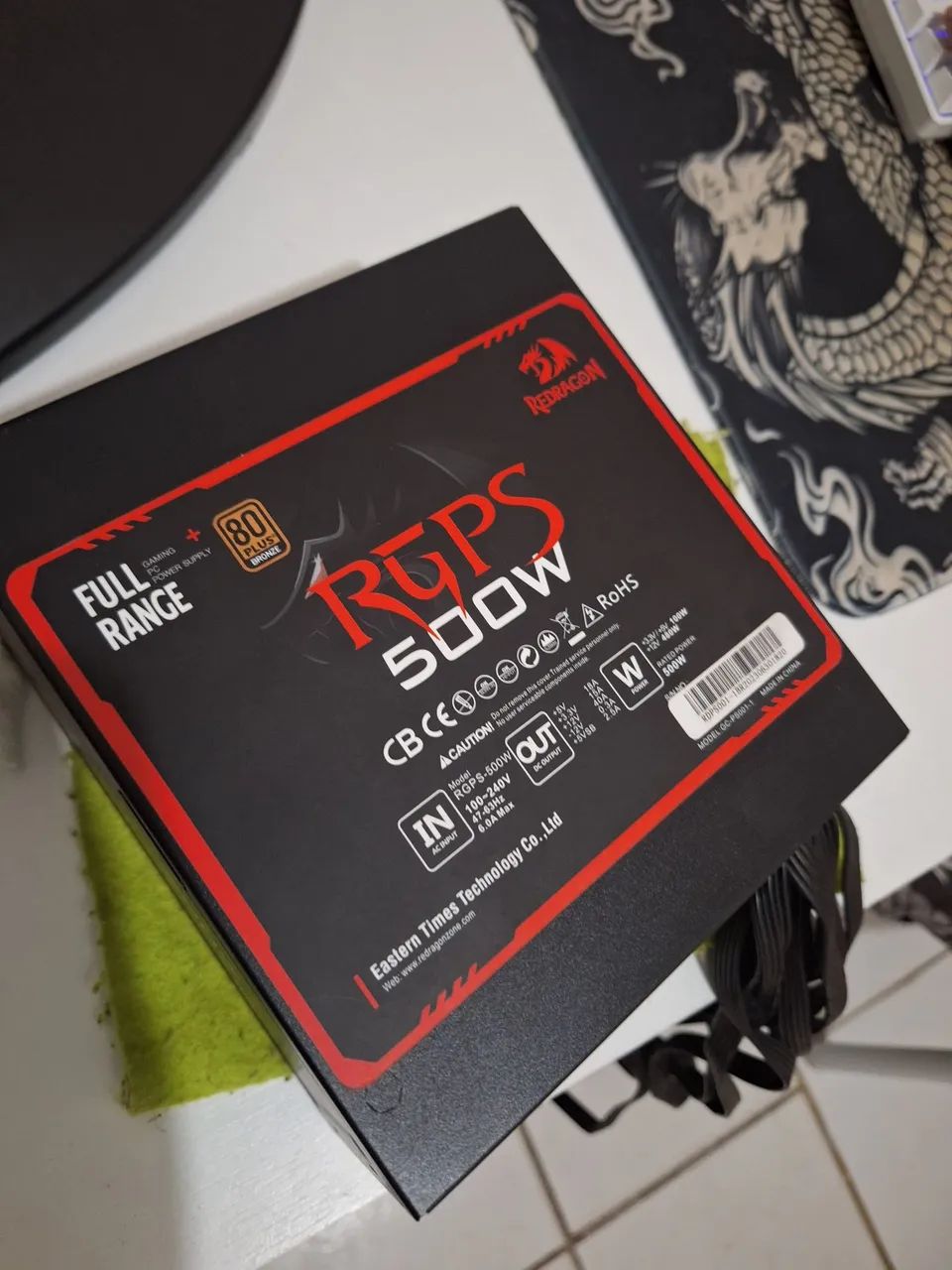 Fonte redragon 500watts plus 80 bronze - Foto 3