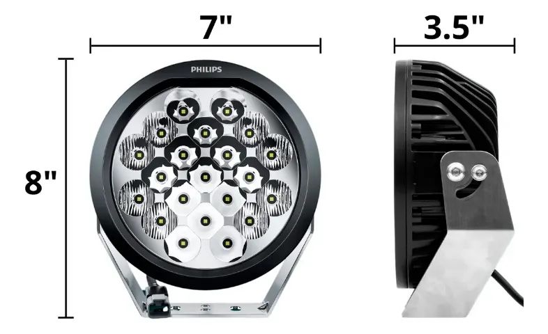 Farol Auxiliar Philips Led Redondo 7 Polegadas Ud2001rx1 - Foto 4