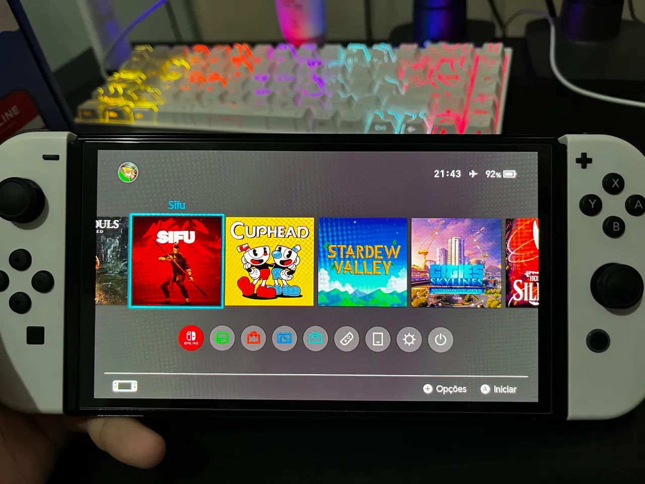 Nintendo Switch OLED 128GB desbloqueado + Case - Foto 6